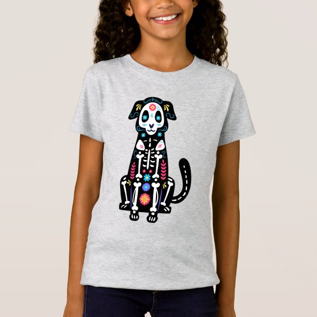 Camiseta Crânio do Açúcar Calavera Cão IV (Frente)