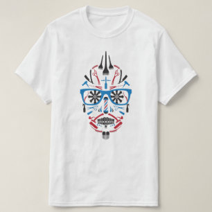 Camiseta crânio do açúcar do barbeiro