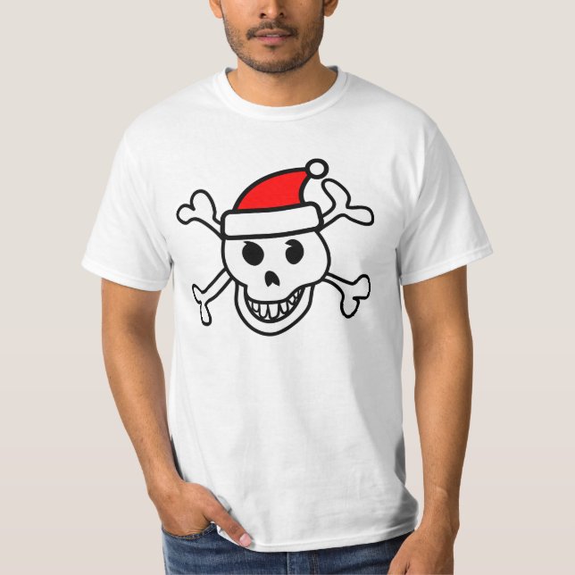 Camiseta crânio do Papai Noel (Frente)