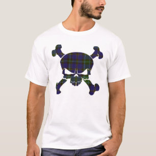 Camiseta Crânio do Tartan do Weir nenhuma bandeira