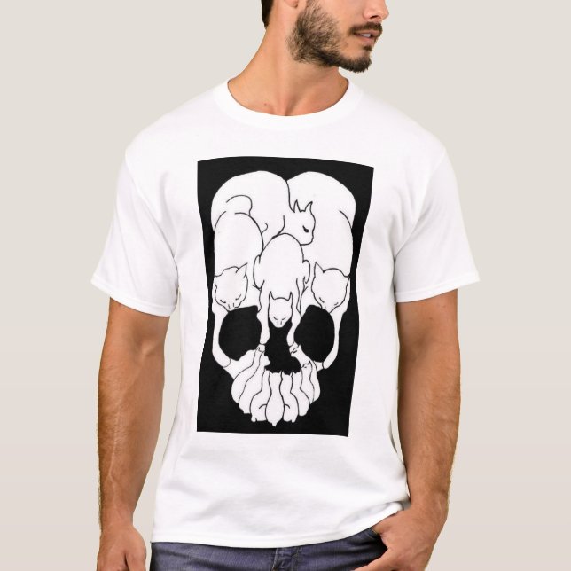 Camiseta Crânio dos gatos (Frente)