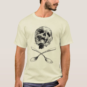 Camiseta Crânio e colheres