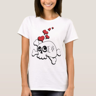 Camiseta Crânio e coração