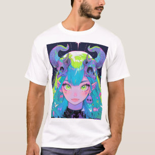 Camiseta Crânio e Cornos, Rapariga de Pedra