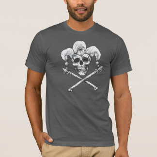Camiseta Crânio e crossbones do palhaço