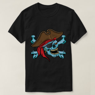 Camiseta Crânio e Crossbones do pirata