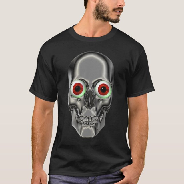 Camiseta Crânio e Olhos Assustadores  (Frente)