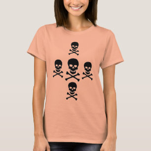 Camiseta Crânio e T da neutralização das senhoras da
