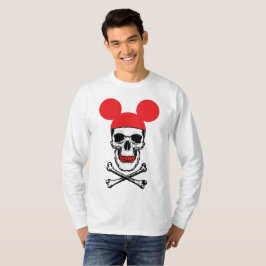 Camiseta Crânio em Chapéu de Orelha de Rato de Desenho com 