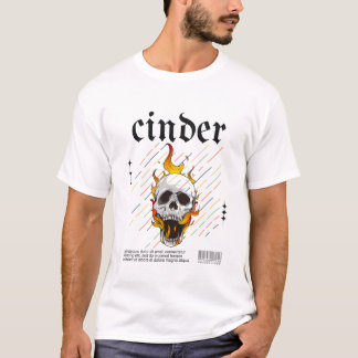 Camiseta Crânio em Fogo