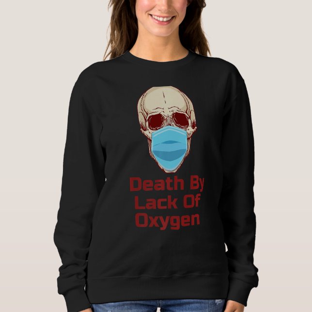 Camiseta Crânio Em Máscara Falta De Oxigênio (Frente)