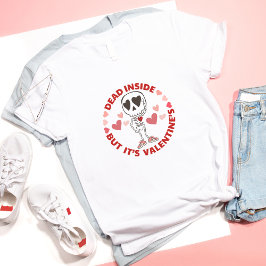 Camiseta Crânio engraçado de Solteiro antiDia de os namorad
