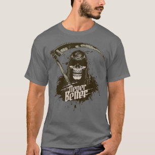 Camiseta Crânio estético nunca é melhor em Grunge, Gótico f