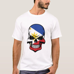 Camiseta Crânio filipino da bandeira