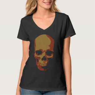 Camiseta Crânio Flamejante: Arte Gótica Sombria