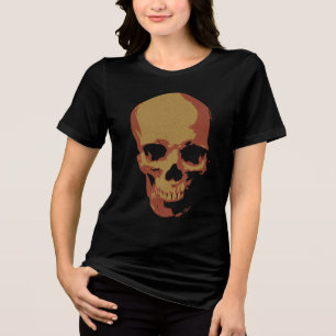 Camiseta Crânio Flamejante: Arte Gótica Sombria