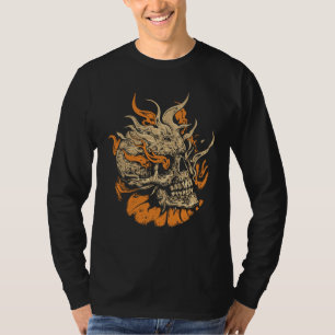 Camiseta Crânio Flamejante: Chamas da Rebelião