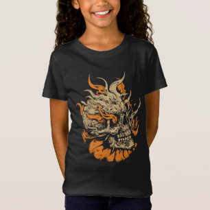 Camiseta Crânio Flamejante: Chamas da Rebelião