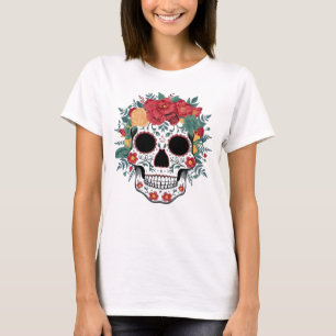 Camiseta Crânio Floral