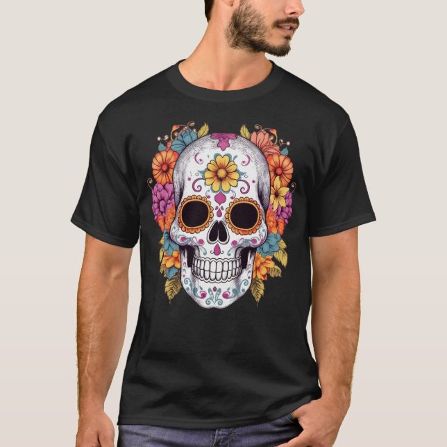 Camiseta Crânio Floral 15 (Frente)