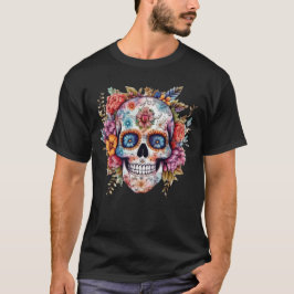 Camiseta Crânio Floral 3
