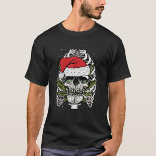 Camiseta Crânio Fumando Semana Conjunta Natal Pedra de Chap