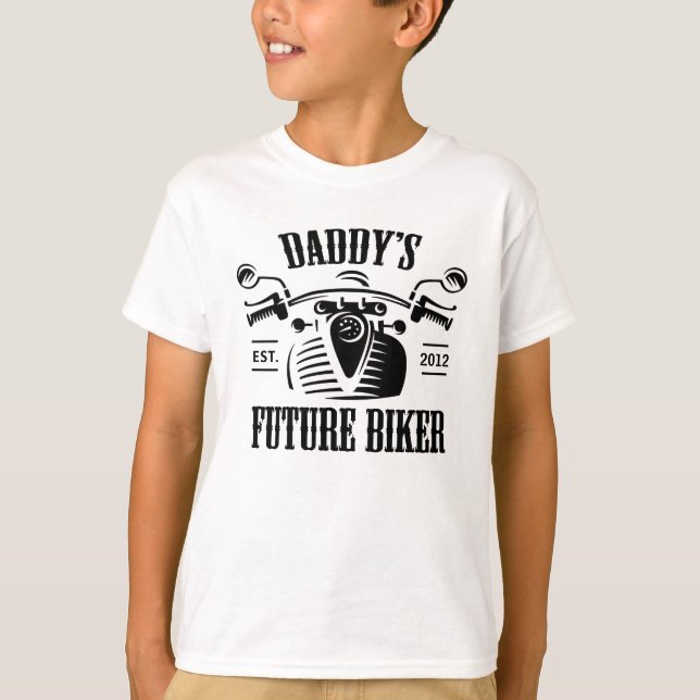 Camiseta Crânio futuro da motocicleta do motociclista do (Frente)