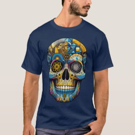 Camiseta Crânio Geométrico Sagrado