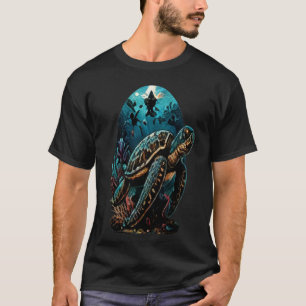 Camiseta Crânio Gótico com Arte Sombria de Corvo