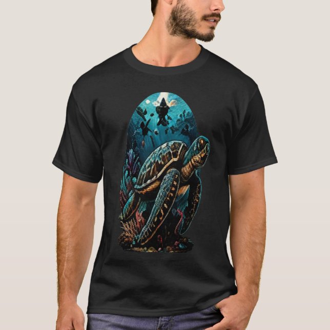 Camiseta Crânio Gótico com Arte Sombria de Corvo (Frente)