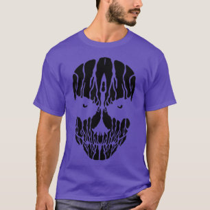 Camiseta Crânio Gótico Preto