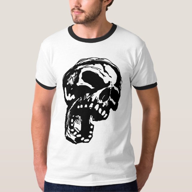 Camiseta Crânio gritando (Frente)