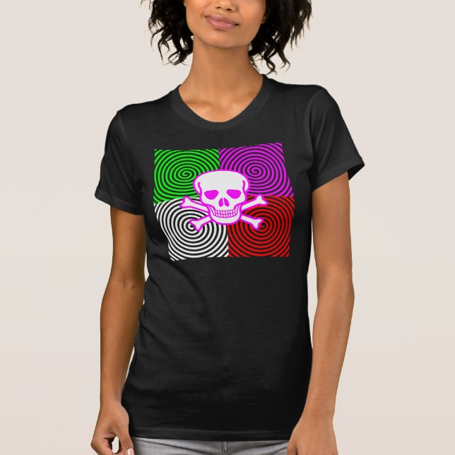 CAMISETA CRÂNIO HIPNÓTICO MÚLTIPLO (Frente)