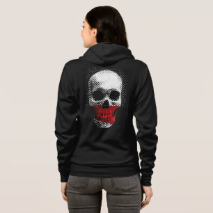 Camiseta Crânio Infravermelho: Desenho Pontilhado em Tons d