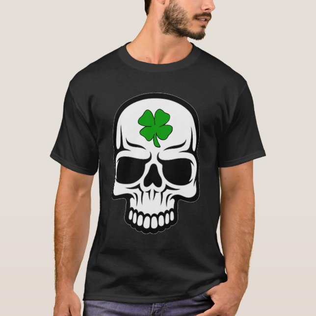 Camiseta Crânio irlandês do orgulho (Frente)