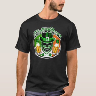 Camiseta Crânio irlandês verde do Leprechaun: Shenanigans