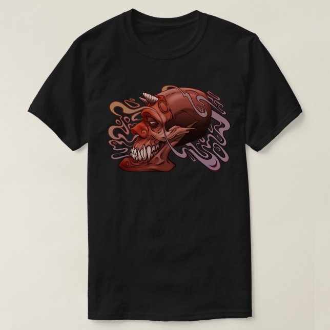 Camiseta Crânio Japonês (Frente do Design)