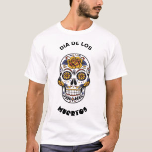 Camiseta Crânio mexicano do Muertos Halloween