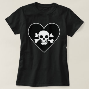 Camiseta Crânio no coração