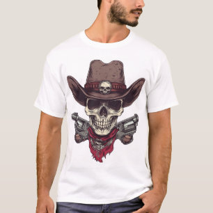 Camiseta Crânio no Velho Oeste
