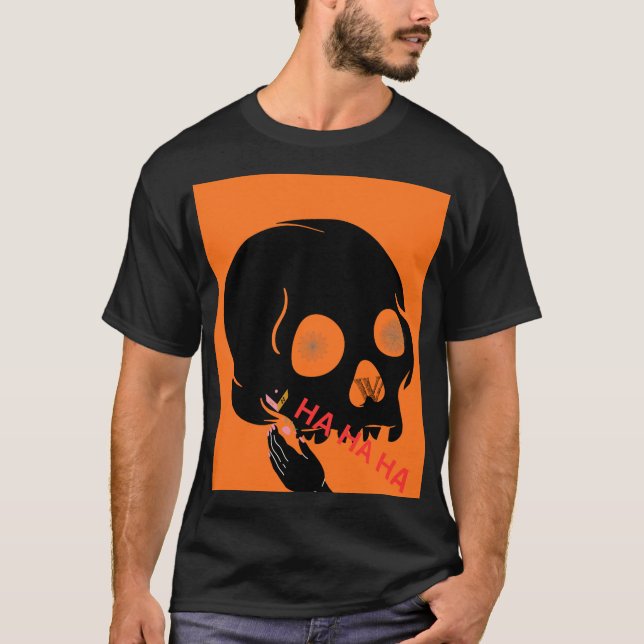 CAMISETA CRÂNIO OUSADO RISADA (Frente)