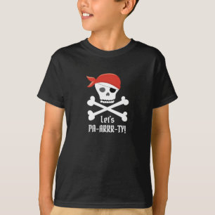 Camiseta Crânio Personalizado Cruzado de Ossos Pirata Vamos