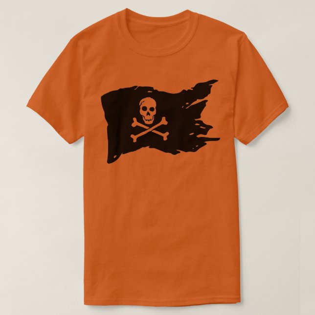 Camiseta Crânio Pirata Flag Golo Crossbones (Frente do Design)