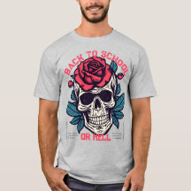 Crânio retrô da moda com floral A vida é curta dem