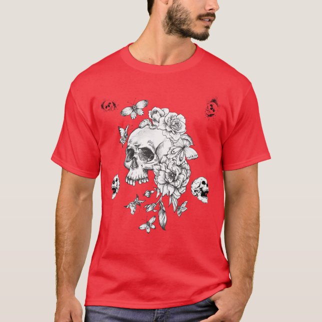Camiseta crânio rosa (Frente)