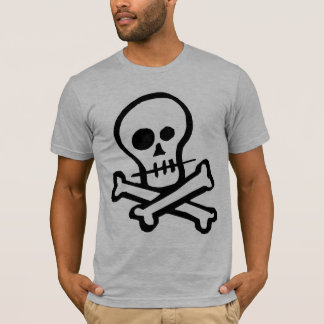 Camiseta Crânio simples & Crossbones de B&W