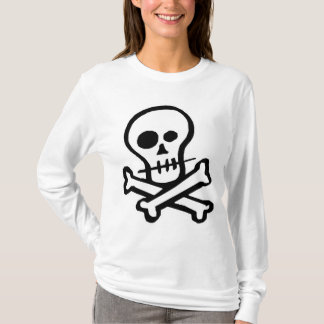 Camiseta Crânio simples & Crossbones de B&W