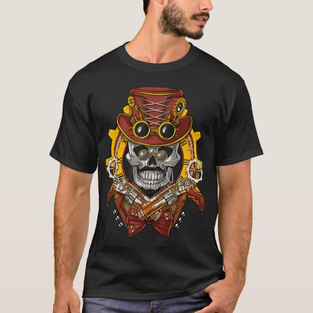 Camiseta Crânio Steampunk (Frente)