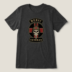 Camiseta Crânio Tático de Veterano de Médico de Combate