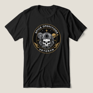 Camiseta Crânio Tático Veterano de Operações Espaciais